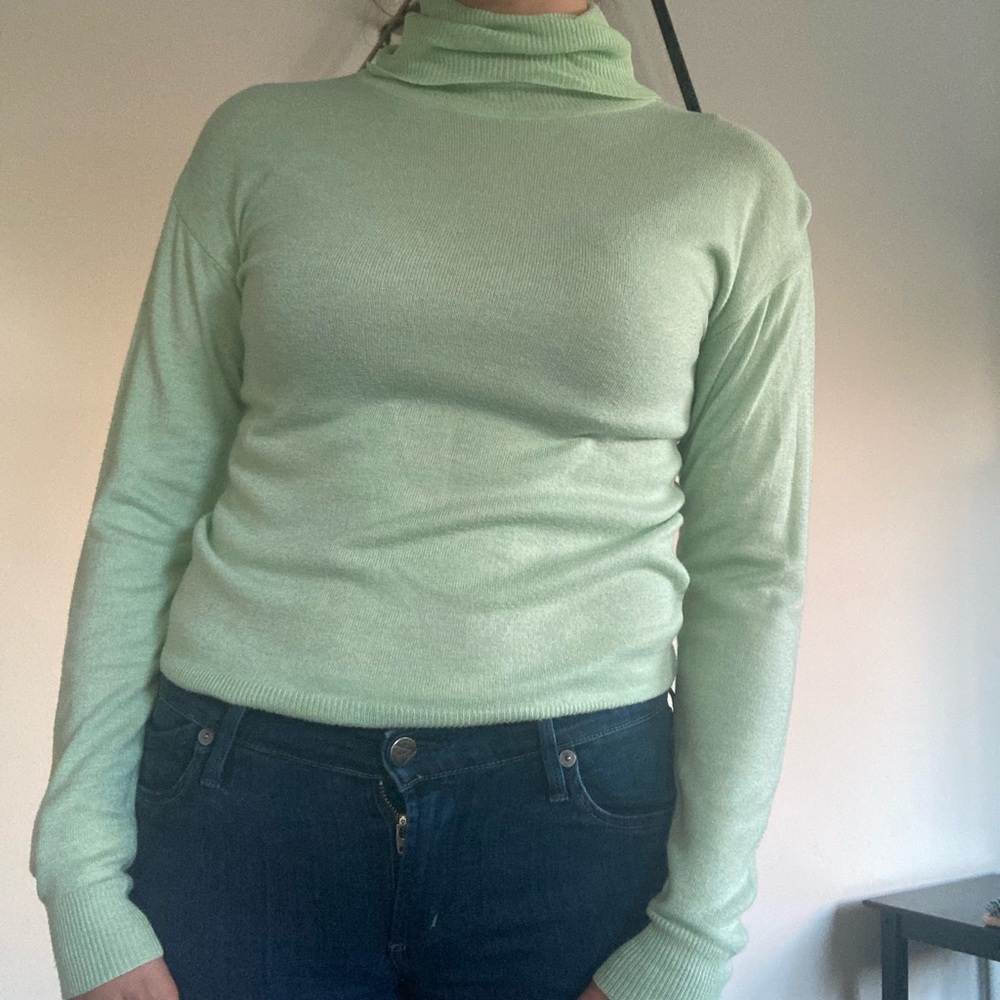 XS Green Noisy May turtleneck knit top